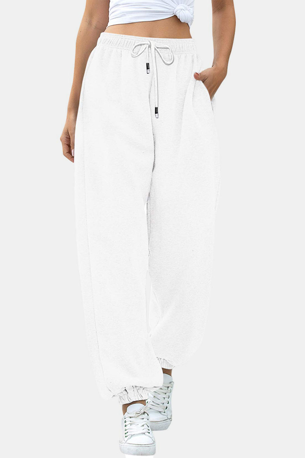 Elastic Waist Joggers with Pockets S-2XL