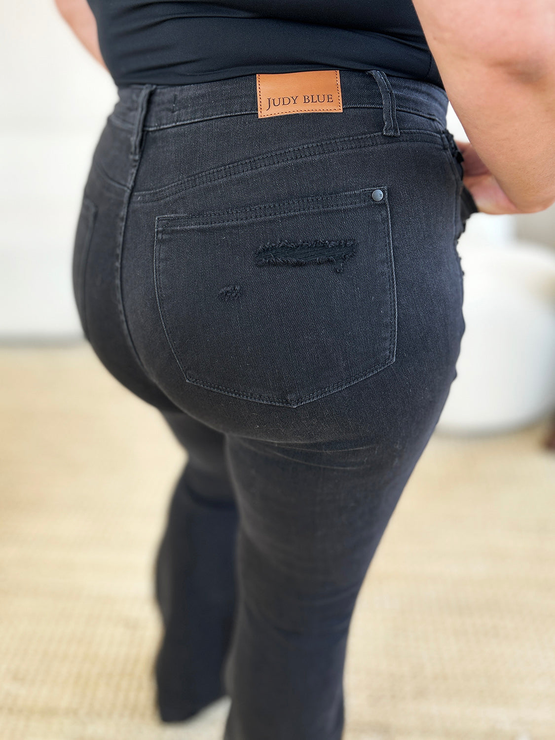 Judy Blue Full Size High Waist Distressed Flare Jeans Sizes 0-24