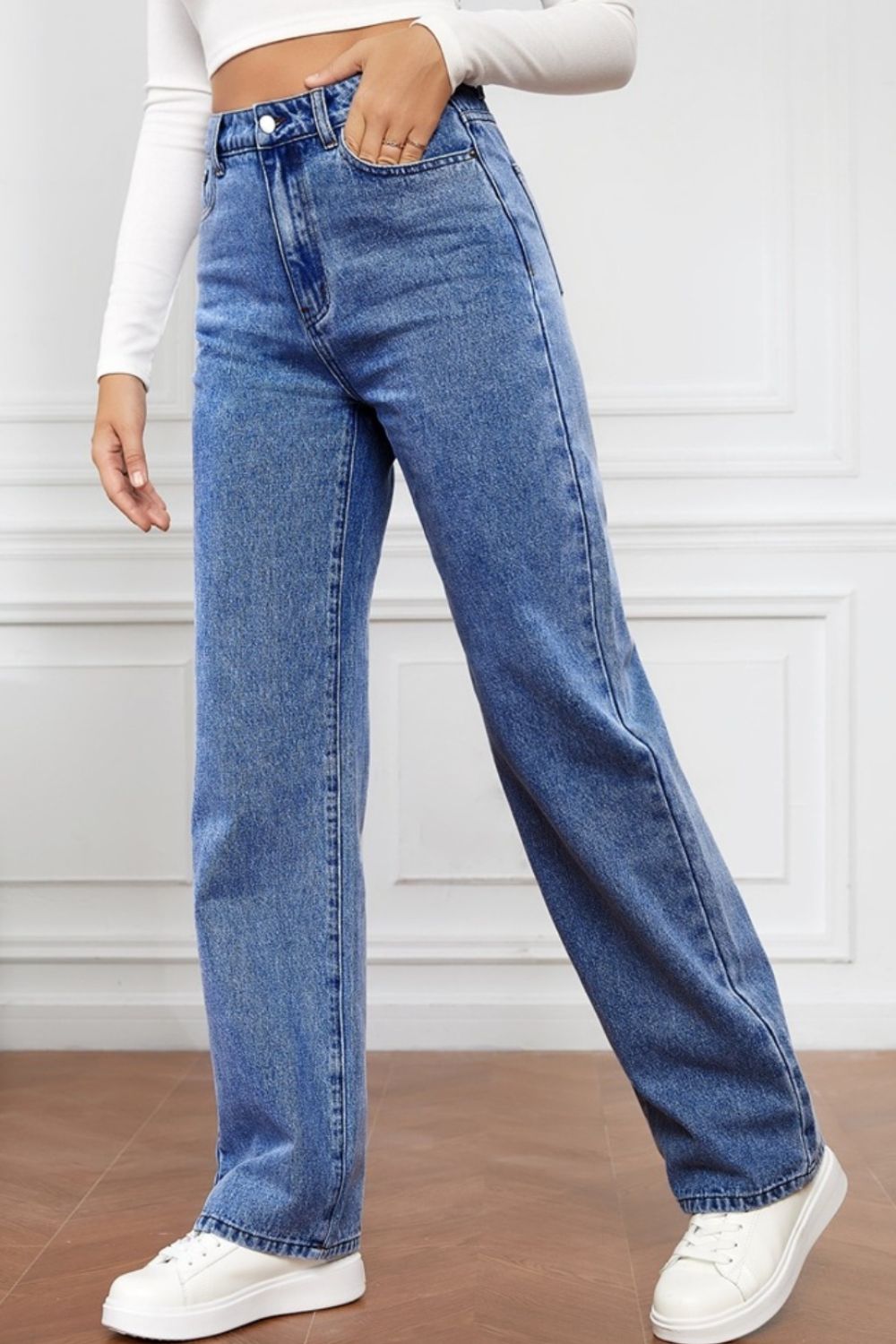 High Waist Straight Jeans S-XL