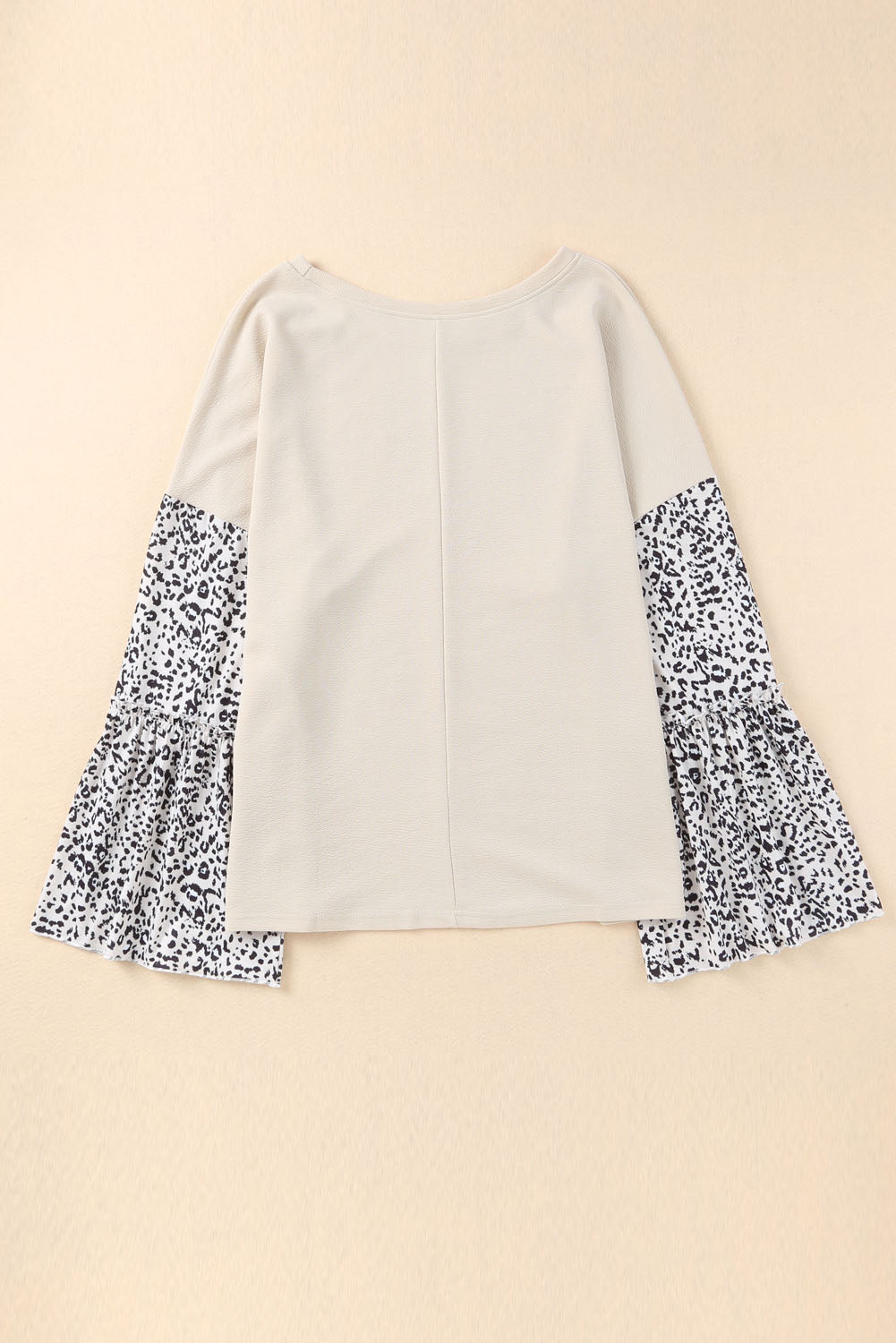 Plus Size Leopard Round Neck Long Sleeve Top 1XL-5XL