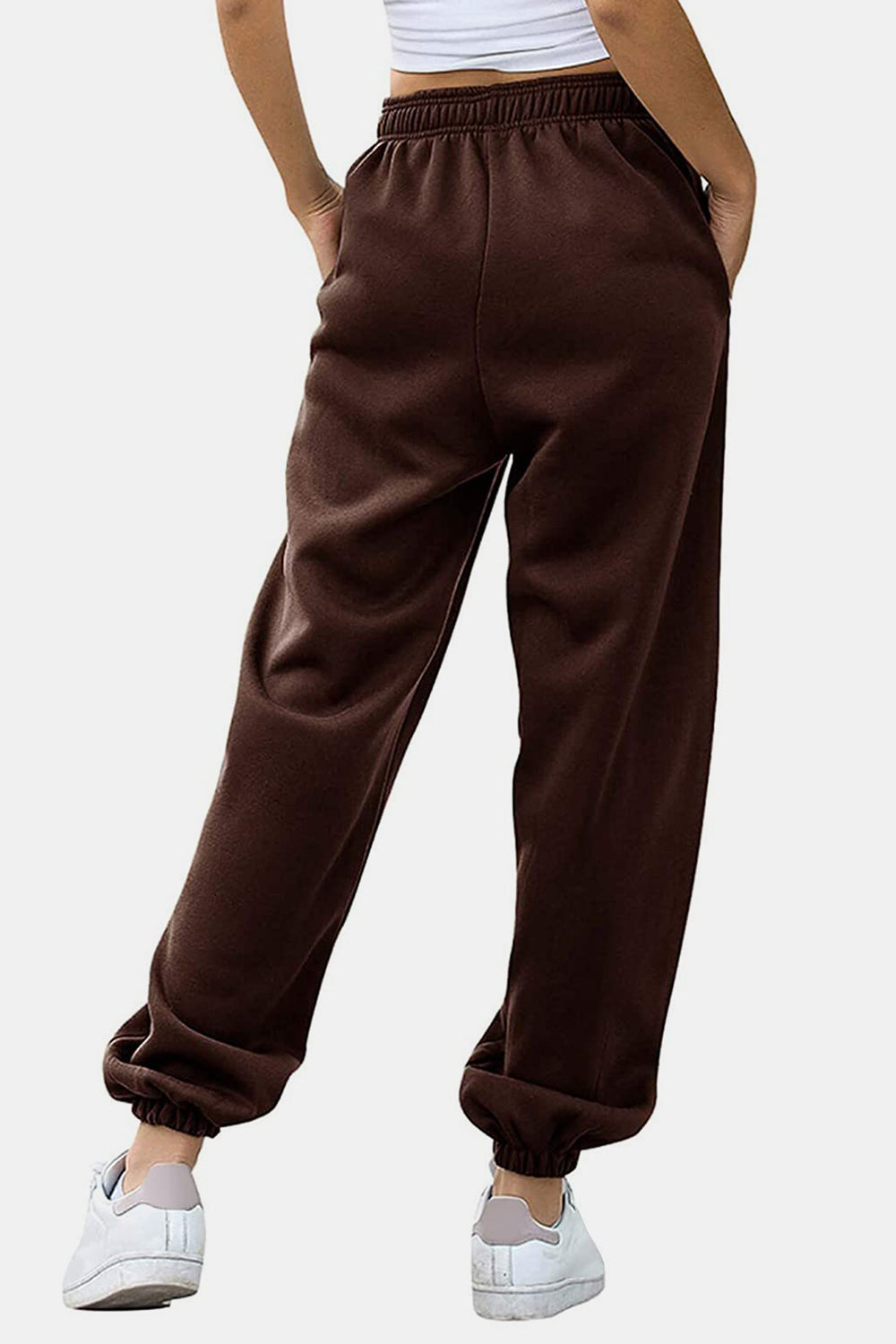 Elastic Waist Joggers with Pockets S-2XL