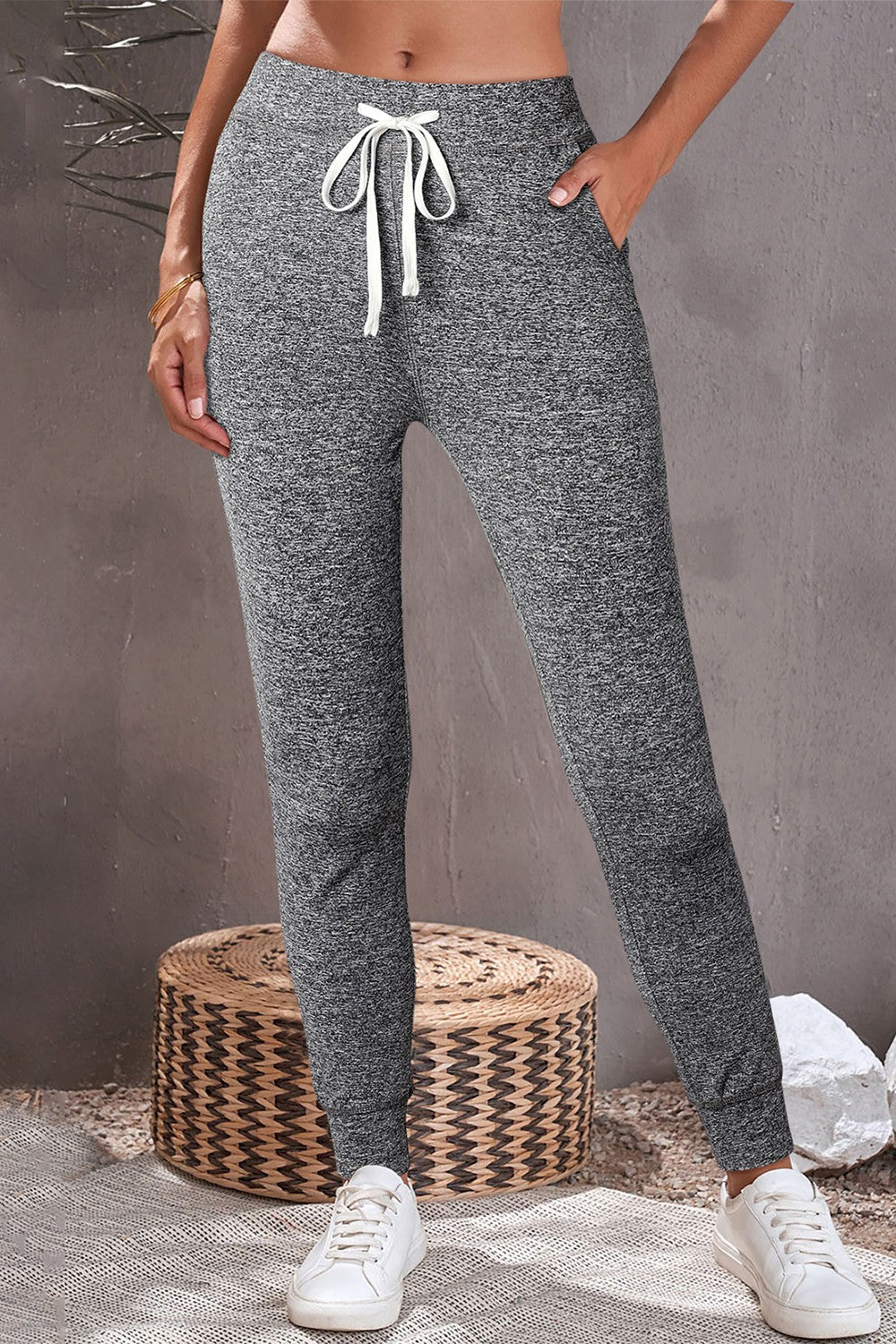 Drawstring Joggers with Pockets S-2XL