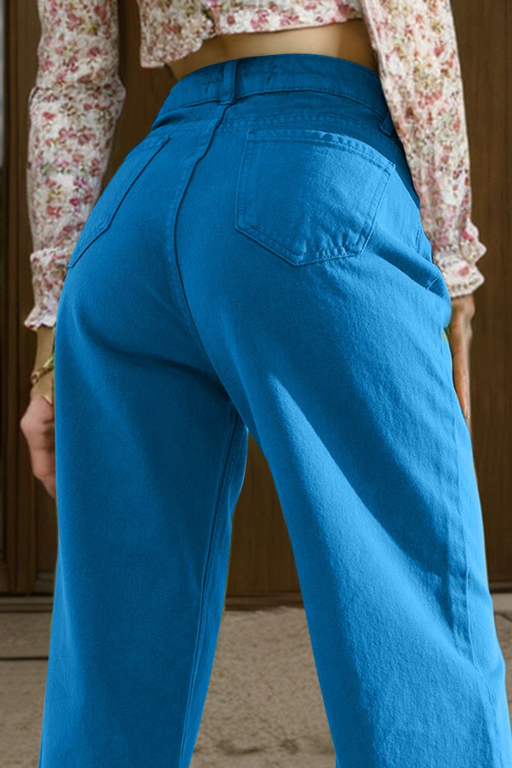 Wide Leg Jeans with Pockets S-XL