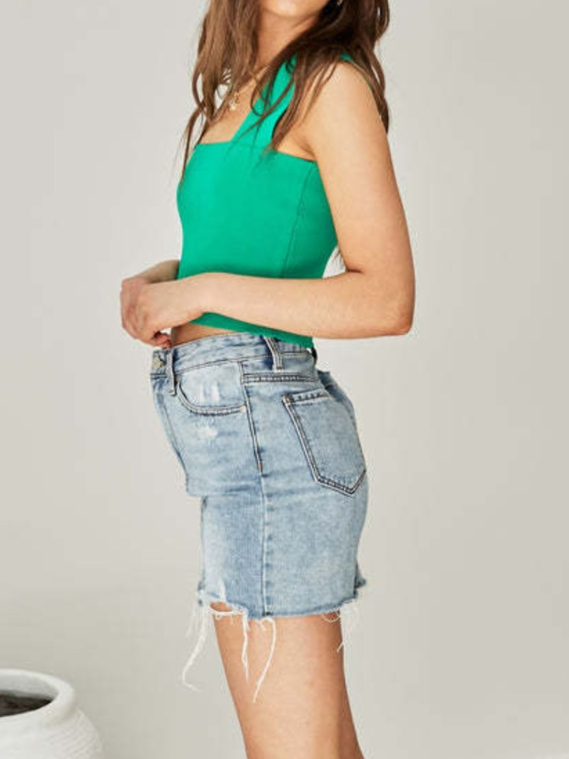 Square Neck Wide Strap Tank Top S-XL