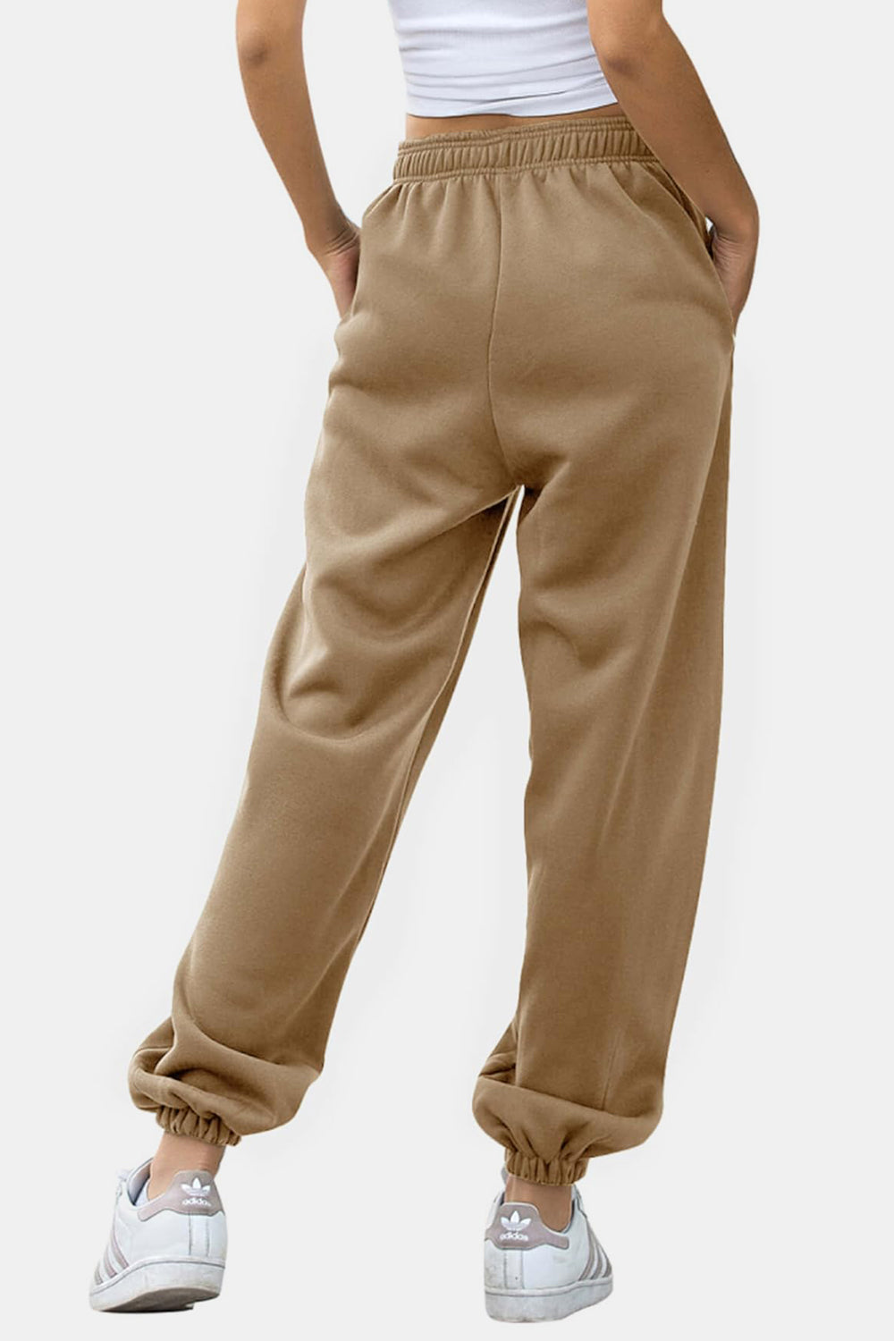 Elastic Waist Joggers with Pockets S-2XL