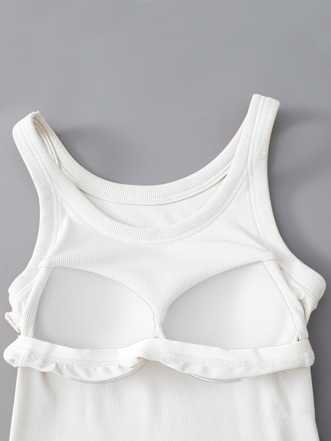 Round Neck Tank with Bra S-XL