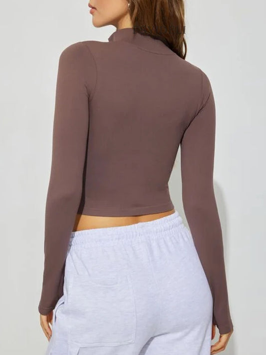 Zip Up Long Sleeve Active Outerwear S-XL