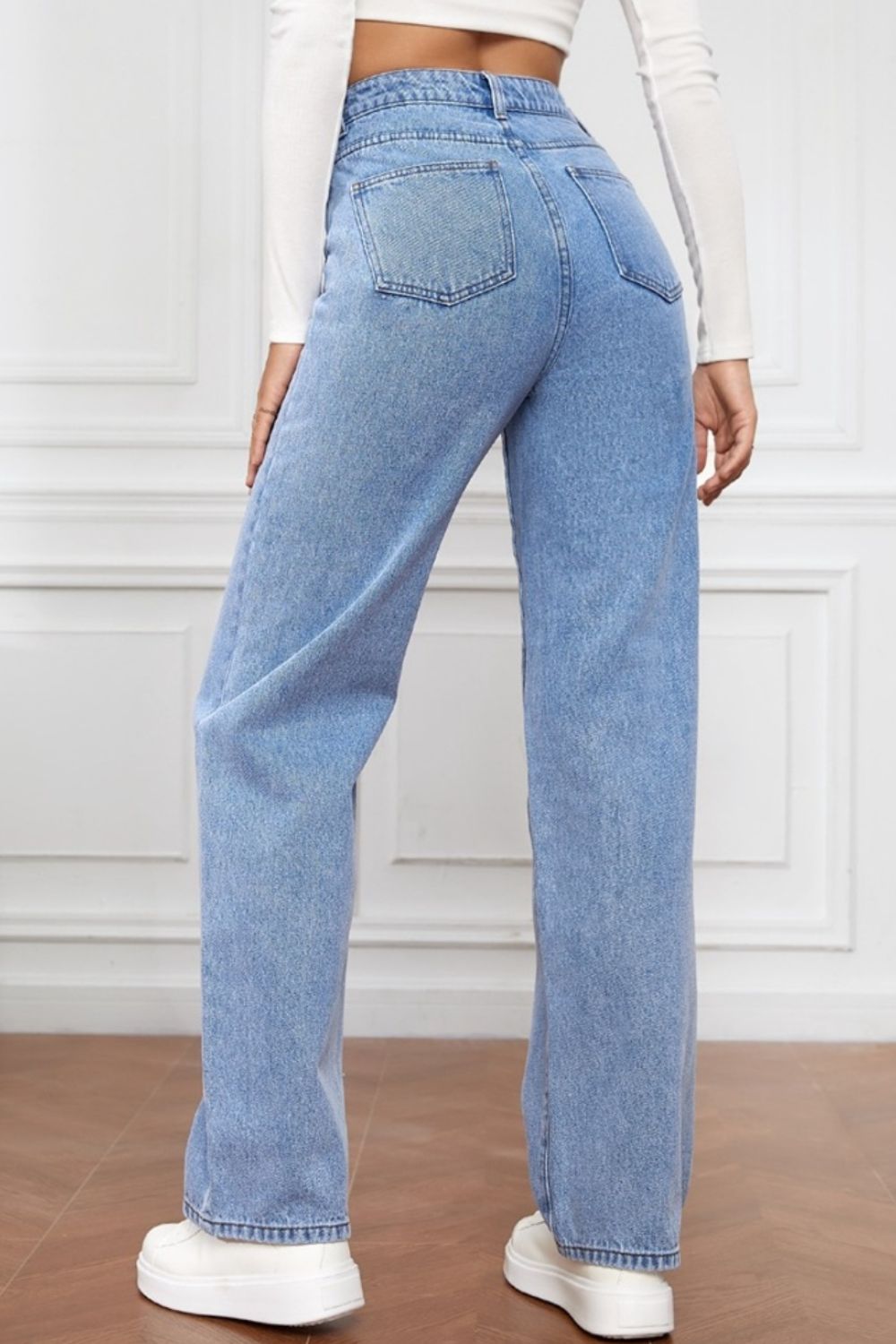 High Waist Straight Jeans S-XL