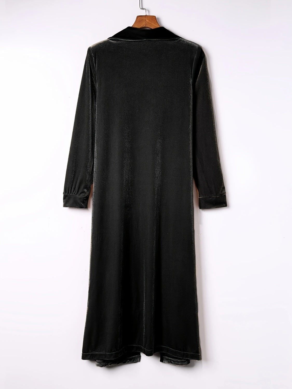 Open Front Long Sleeve Coat S-2XL