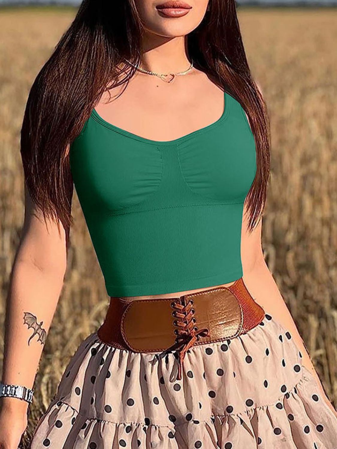 Wide Strap Active Tank Top S-XL