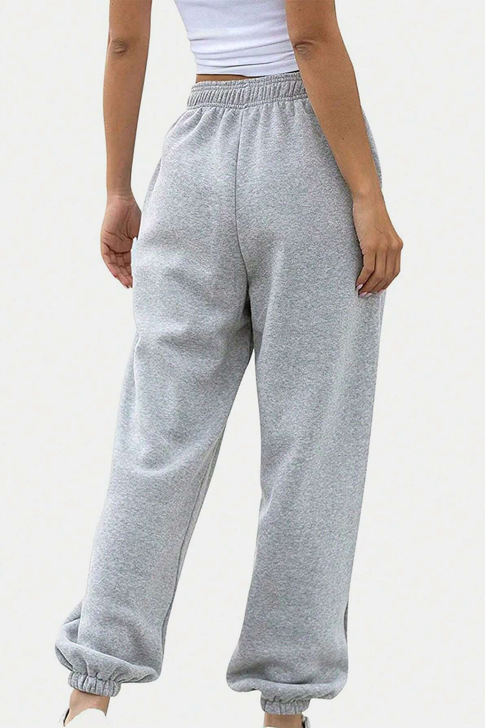 Elastic Waist Joggers with Pockets S-2XL