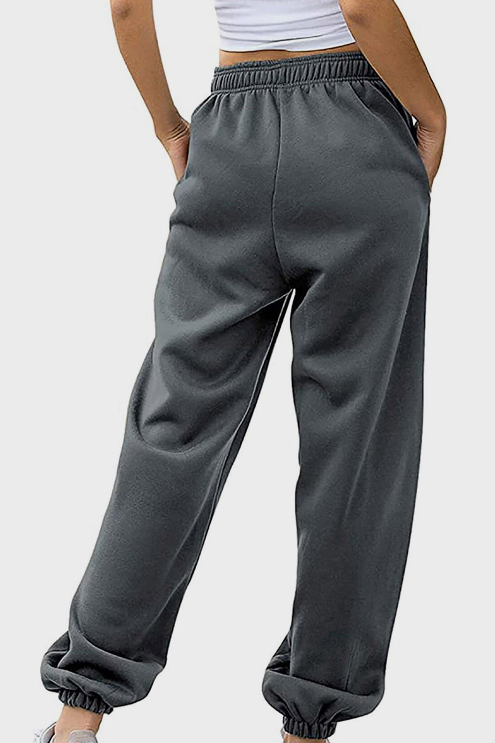 Elastic Waist Joggers with Pockets S-2XL