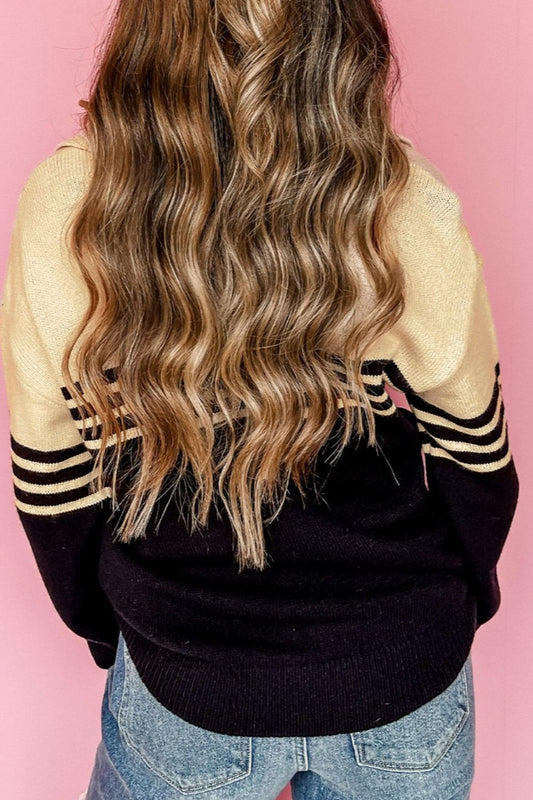 Johnny Collar Long Sleeve Sweater Top S-XL