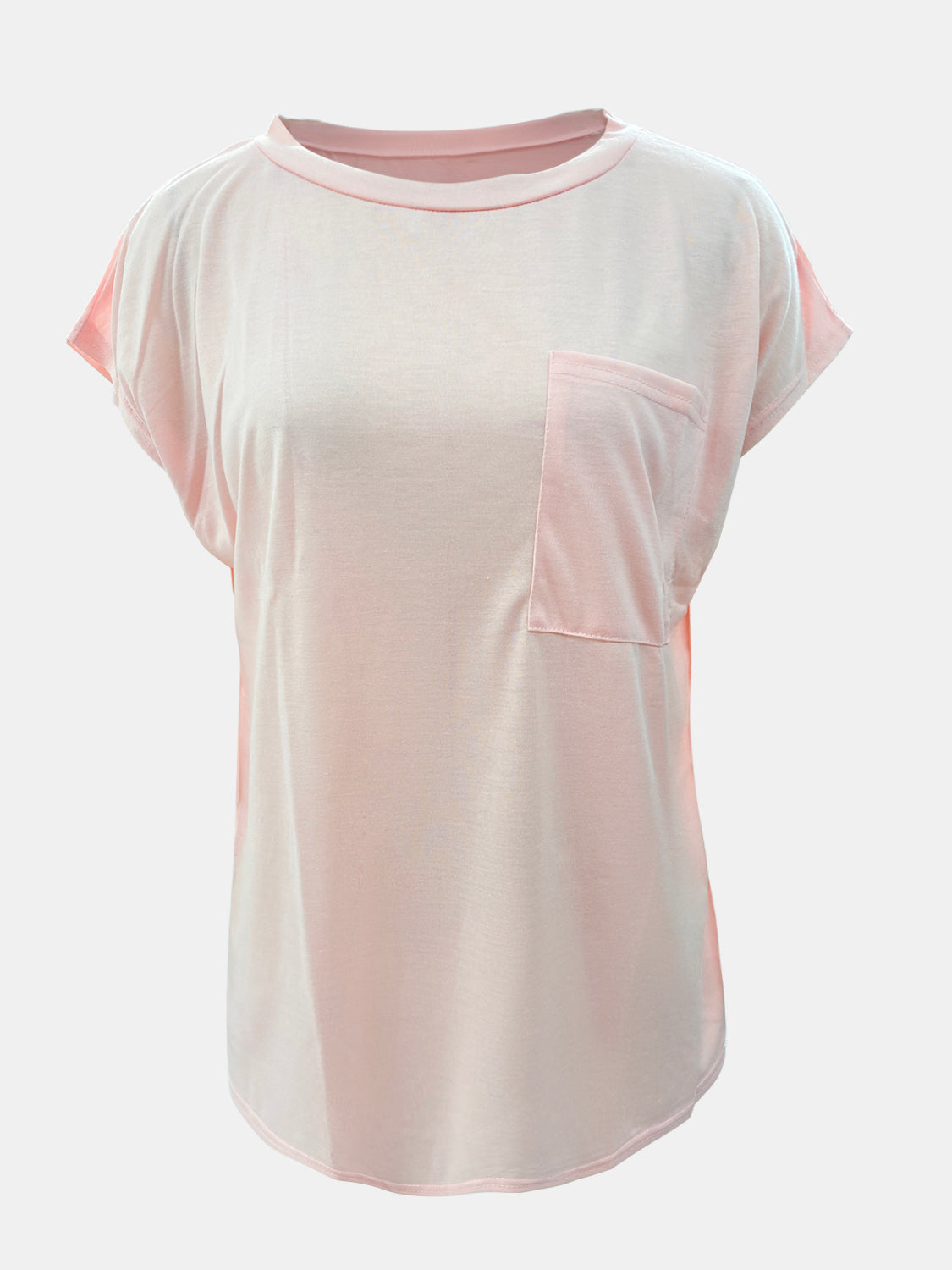 Full Size Round Neck Cap Sleeve T-Shirt S-3XL