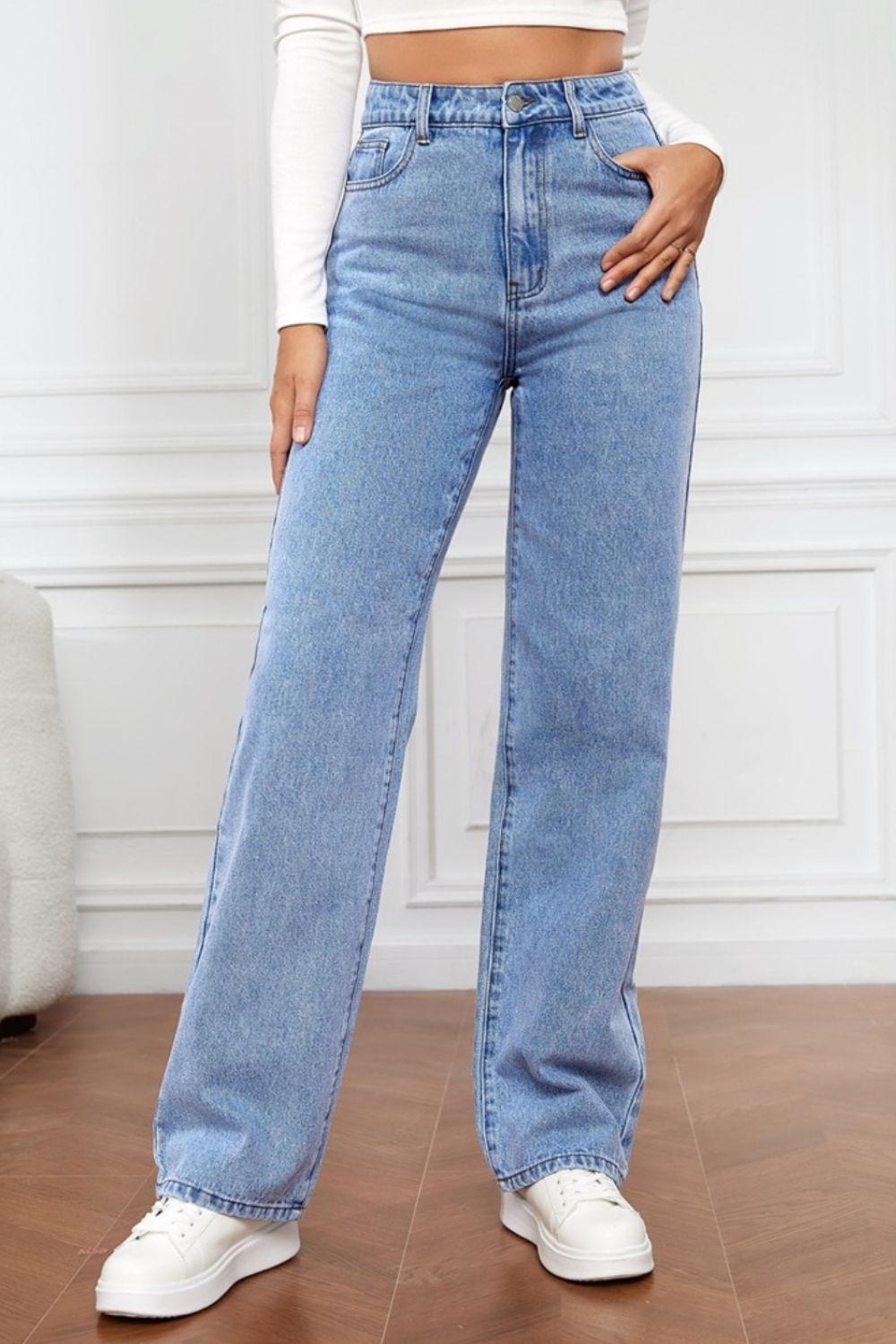 High Waist Straight Jeans S-XL