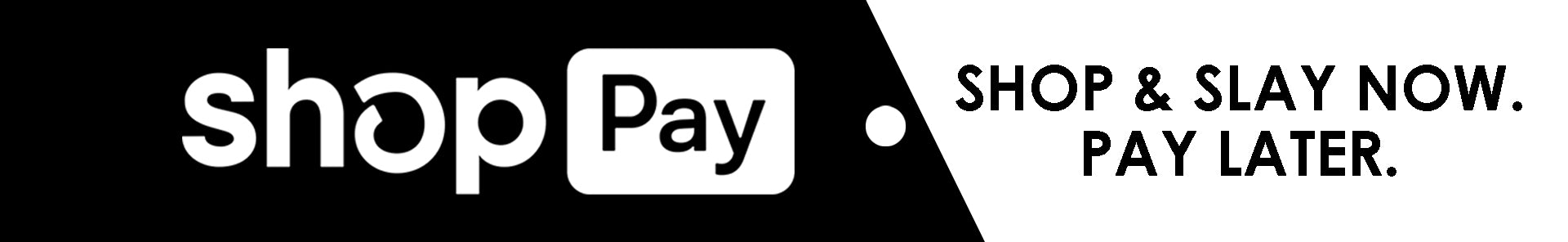 SHOP PAY Logo with Buy Now and Pay Later.
