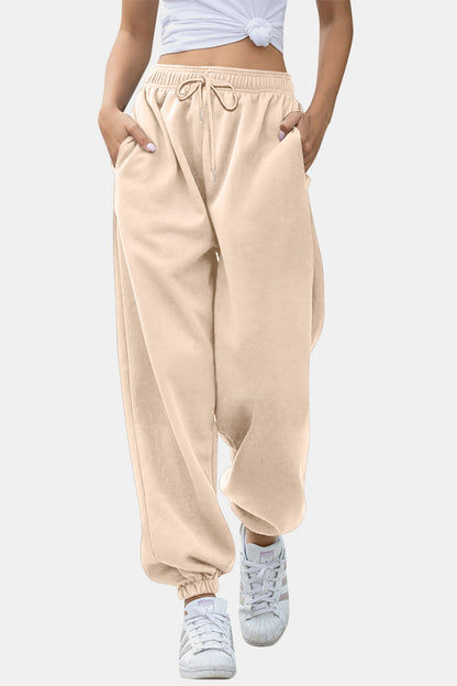 Elastic Waist Joggers with Pockets S-2XL
