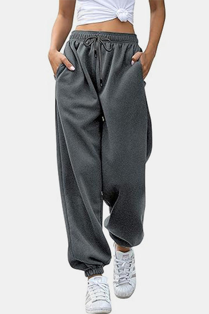 Elastic Waist Joggers with Pockets S-2XL