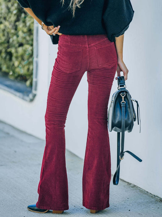 High Waist Bootcut Pants S-L