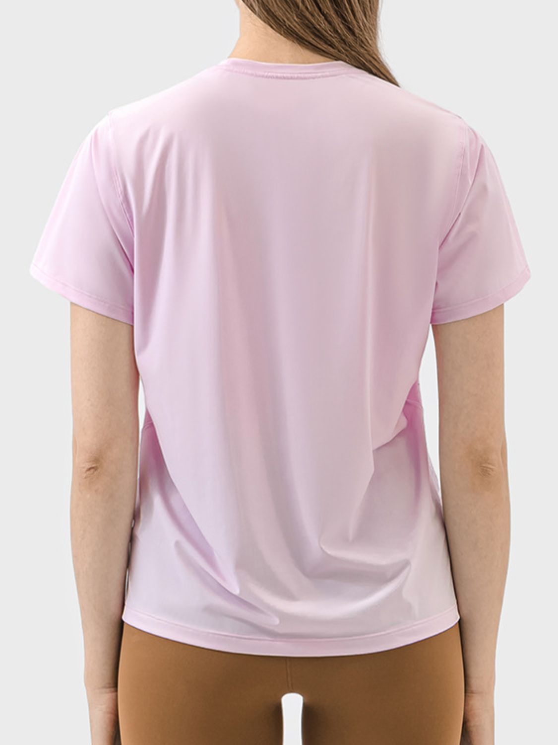 Slit Round Neck Short Sleeve Active T-Shirt Sizes 4-12