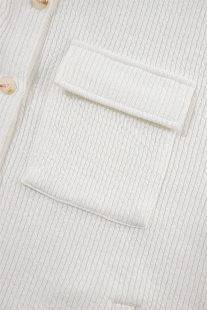 Button Up Long Sleeve Shacket Corduroy Top Size S-2XL