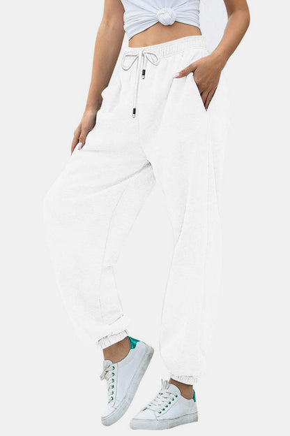 Elastic Waist Joggers with Pockets S-2XL