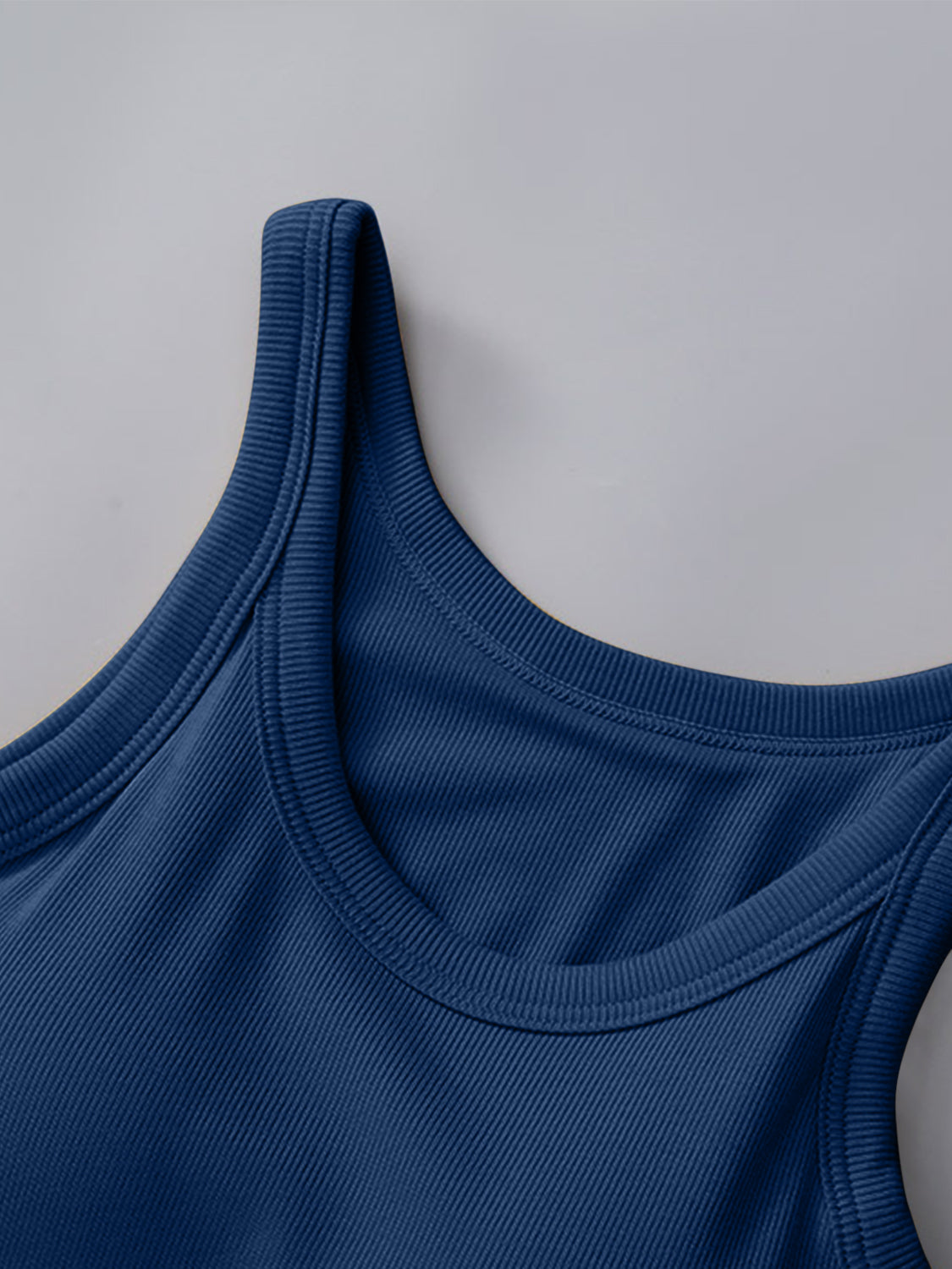 Round Neck Tank with Bra S-XL