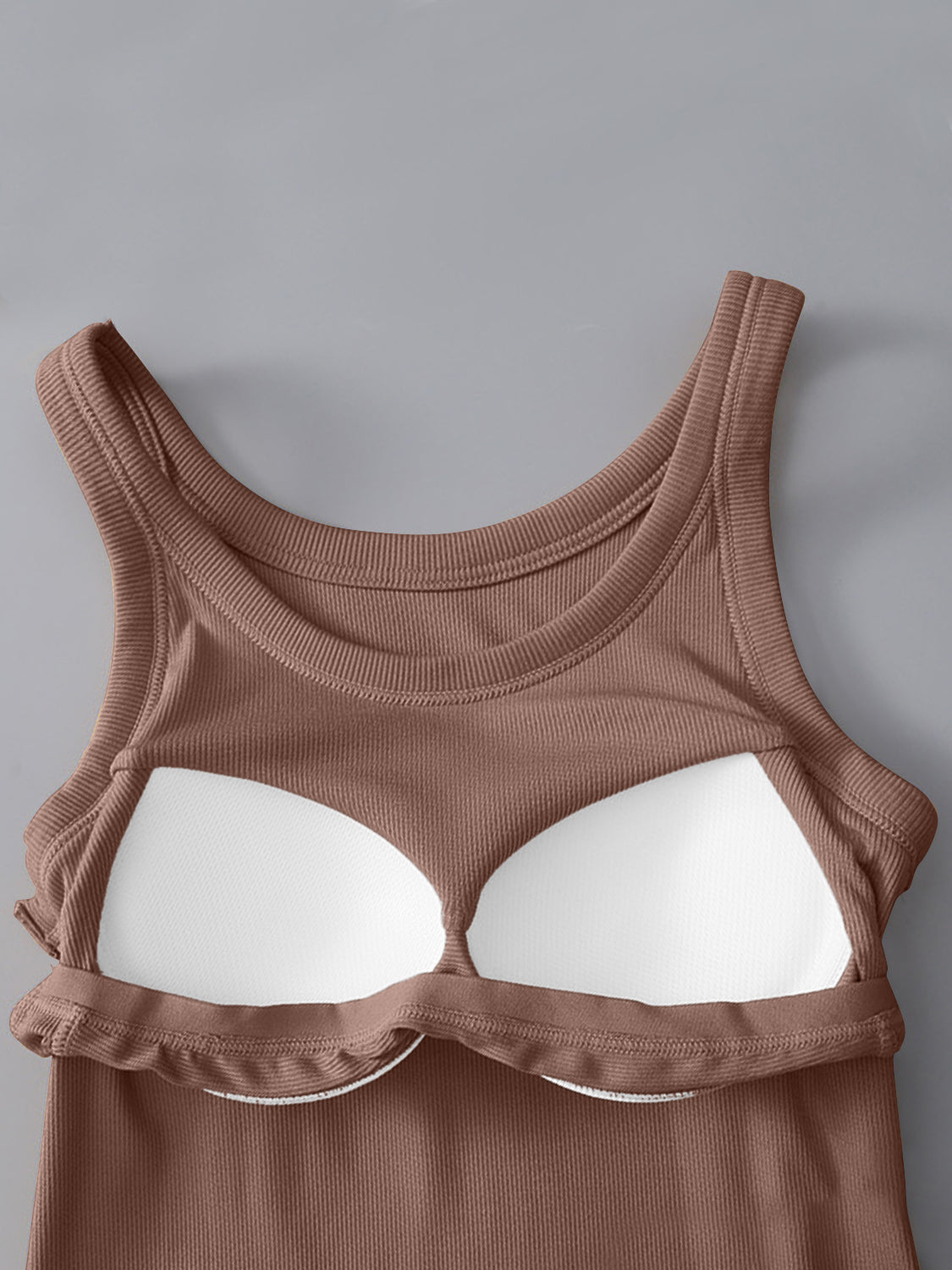 Round Neck Tank with Bra S-XL