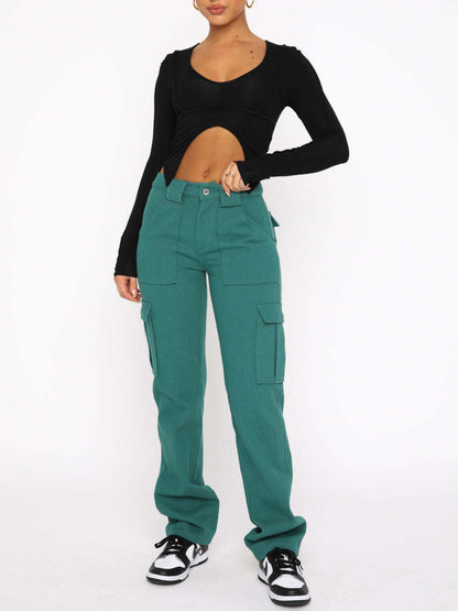 Straight Leg Cargo Pants S-2XL