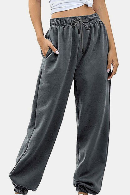 Elastic Waist Joggers with Pockets S-2XL