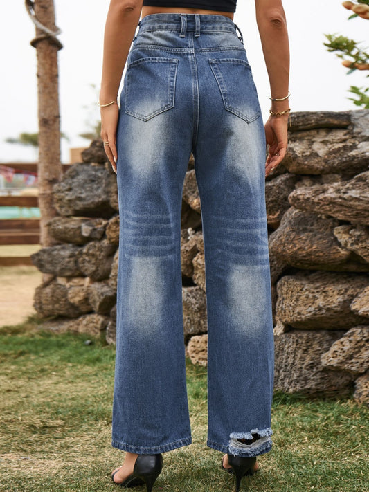Distressed Jeans with Pockets S-2XL
