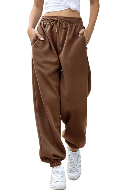 Elastic Waist Joggers with Pockets S-2XL
