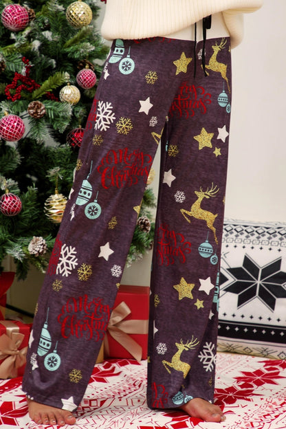 Christmas Straight Leg Pants S-XL