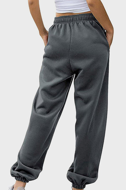 Elastic Waist Joggers with Pockets S-2XL